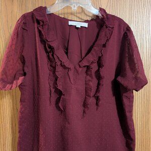Wine colored blouse (Medium)